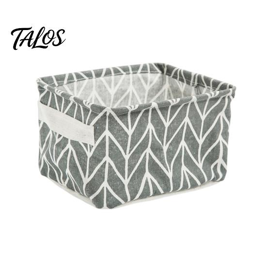 Cosmetic Storage Box Cotton And Linen Bin with Handles, Foldable Waterproof Desktop Space Saving Organizer Organizer, Basket for Makeup Book Baby Toys