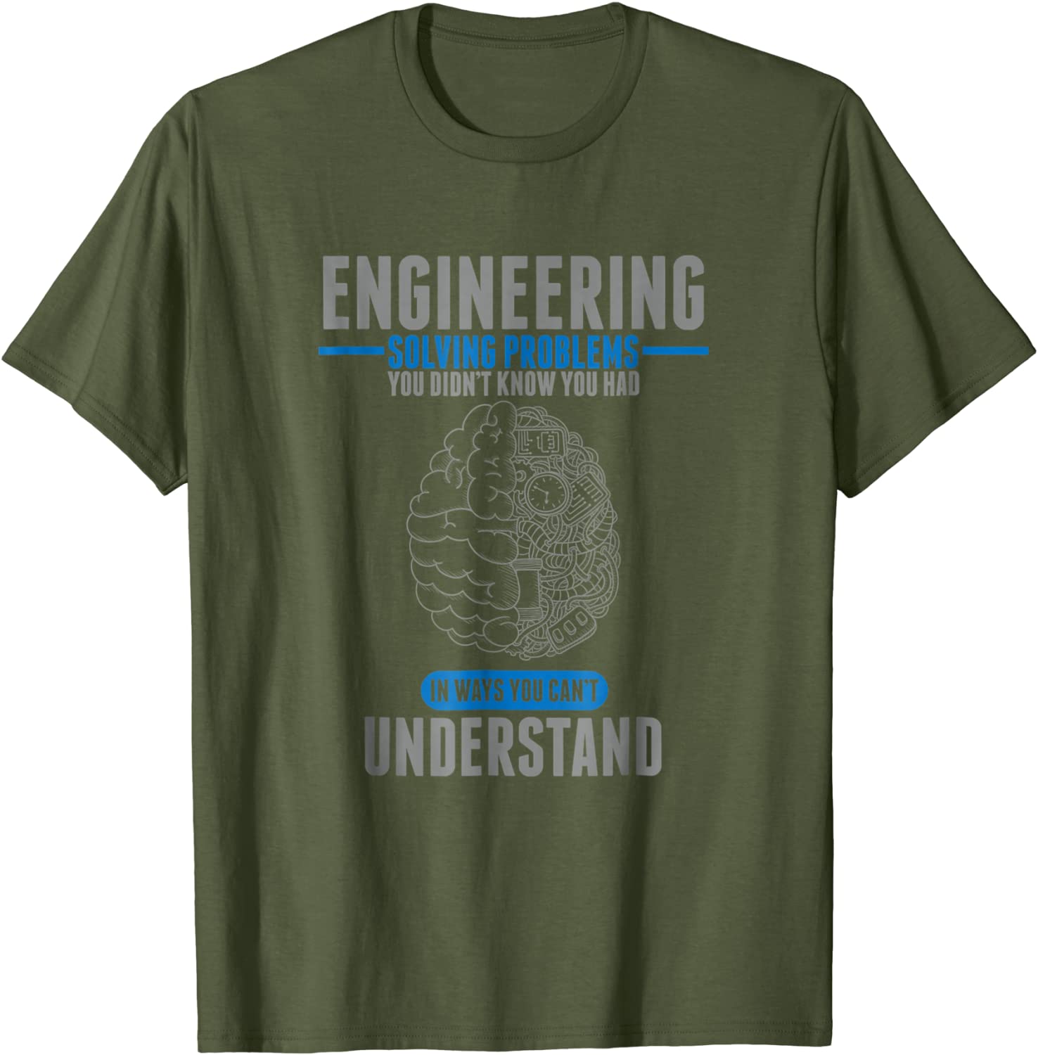 

Engineer Solving Problems Funny Engineering T-Shirt Crazy Tops T Shirt for Men Company Cotton T Shirt Cool S