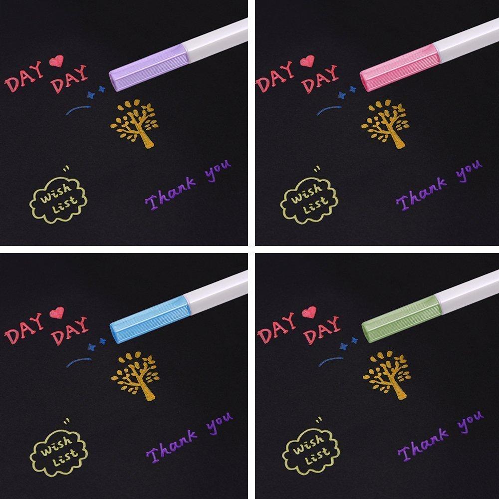 EMY Metallic Marker for Diary Message and Various Decorative Uses Pens, 10-Color Set, Water-Based, Pages, Cards,