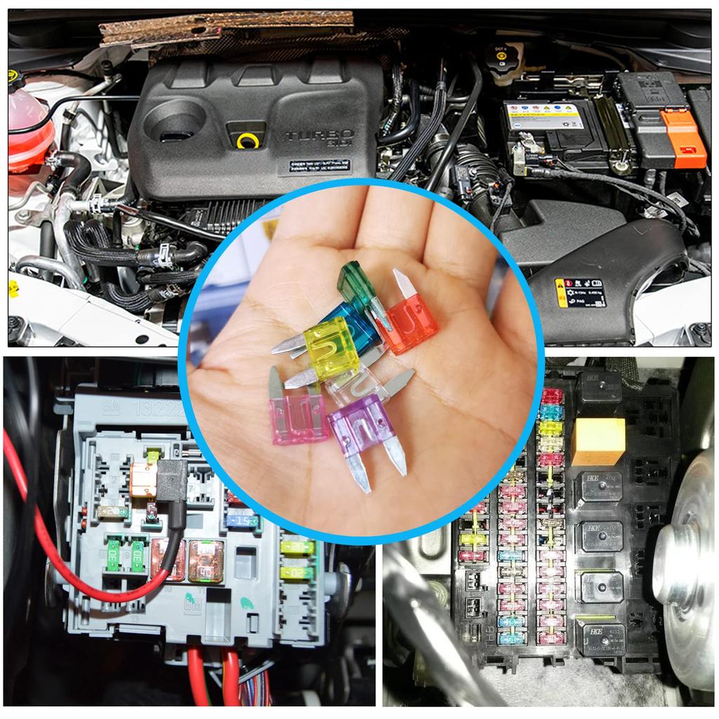 DanYun 110pcs Mini Flat Fuse Small Fuse Car Fuse 2A 3A 5A 7.5A