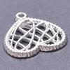 5pcs Heart Love Charms Pendant Stainless Steel Material Quality Fashion Making Necklace Pendant Handmade Heart Couple Jewelry