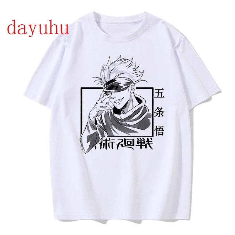 Unisex-T-Shirt Japanischer Anime Jujutsu Kaisen T-Shirt gojo satoru Oberteile Yuji Itadori Grafik-T-Shirts Cooles Unisex-T-Shirt 90er Unisex