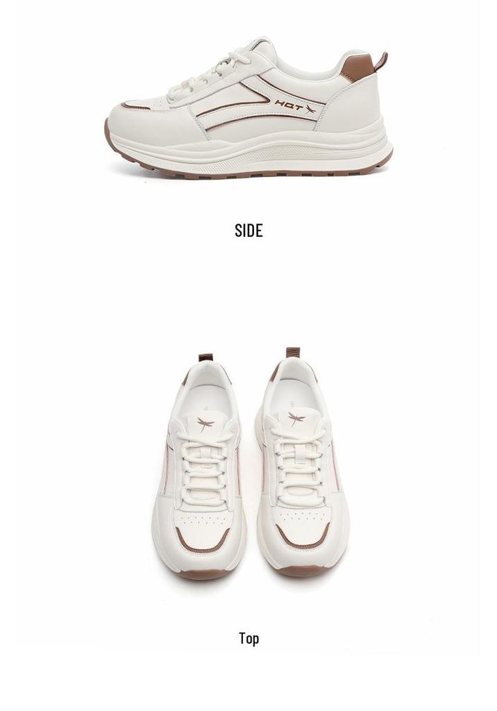 Red Dragonfly Women's Height-Increasing Mesh Sneakers - Autumn Casual, Thick Sole, Versatile for Travel and Sports.