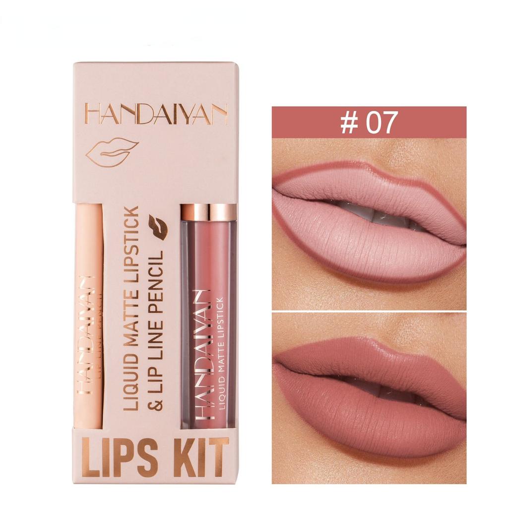 Matte Nude Brown Lipliner Pencil Lipsticks 12 Colors Lip Contour Kit Waterproof Non-sticky Sexy Velvet Red Lipgloss Makeup Tool