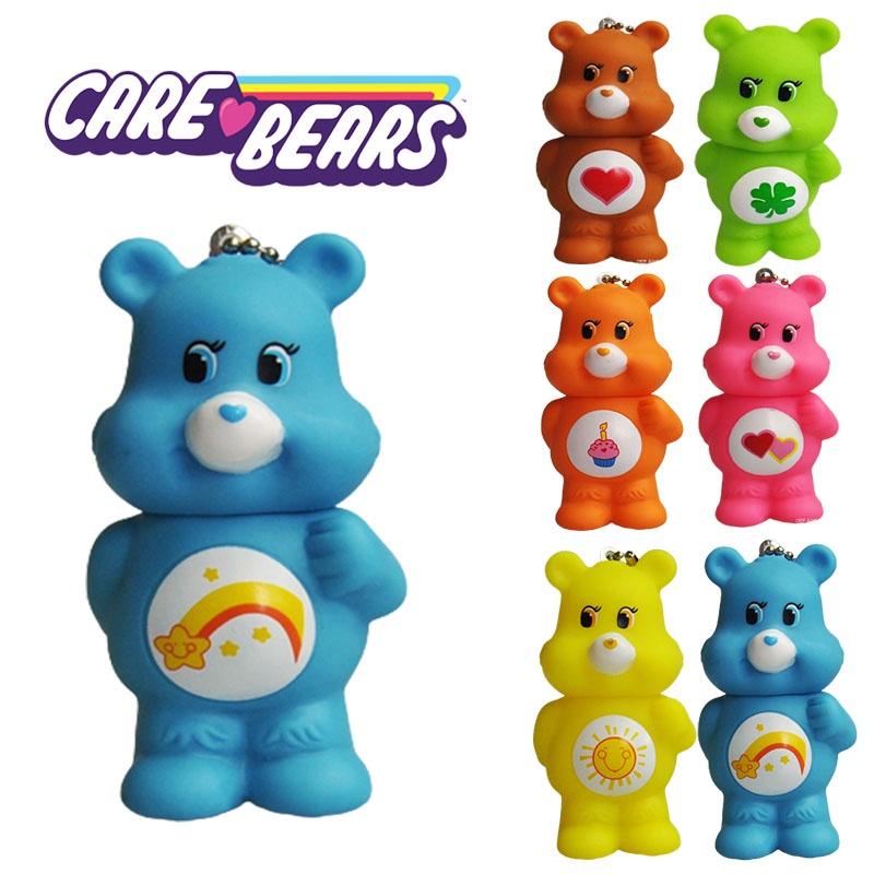PVC-Kunststoff Care Bears Schlüsselanhänger Spielzeugfiguren Tasche Anhänger Kinder Weihnachten Geburtstagsgeschenk