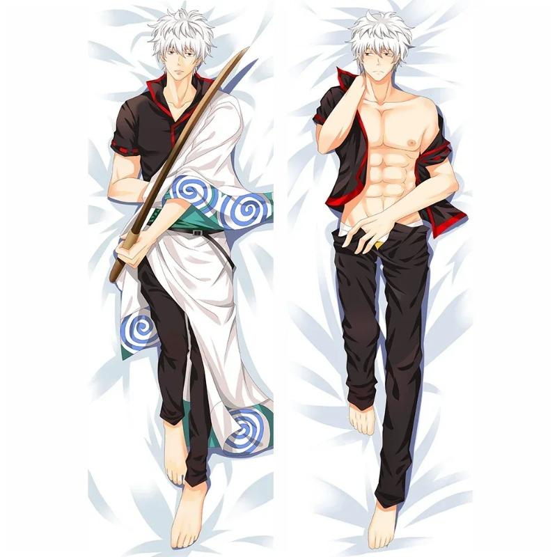 Новая японская аниме наволочка GINTAMA Sakata Gintoki Hijikata Toushirou Dakimakura наволочка обнимающая наволочка для тела 34x100cm Peach Skin