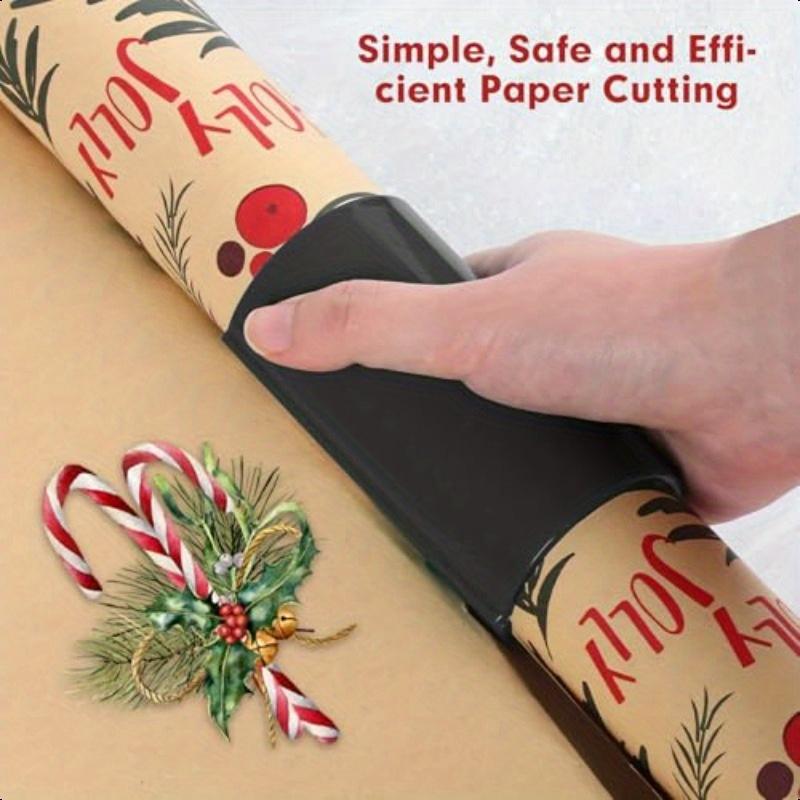 Weihnachtsgeschenkpapier-Schneider - Einfach zu bedienen, Sicherer Rollenschneider, Perfekt für die Feiertagspackung, Geschenkverpackungszubehör