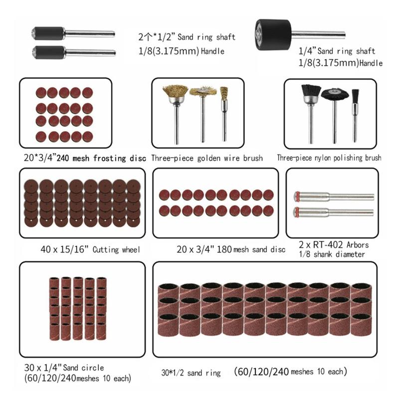 Electric Grinder Rotary Tool Accessory Bit Set Suitable For Grinding Sanding Polishing Disc Wheel Tip Cutter Drill Disc