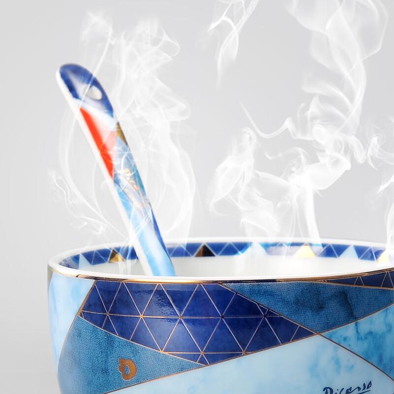 Picasso Style European Flying Bird Ceramic Cup and Saucer Set