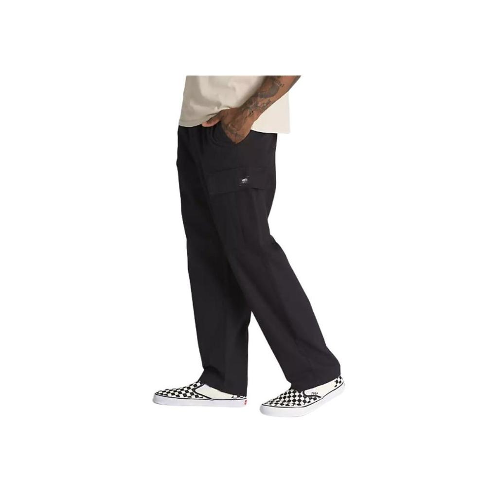 Vans Solid Color Loose Straight Leg Cargo Pants Unisex Pants Black VN0005Z1BLK