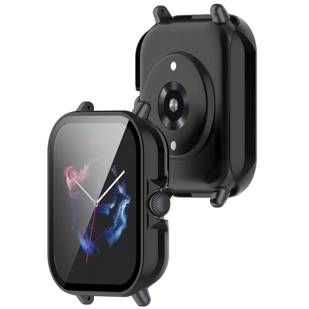 

Чехол + Закаленное стекло для Amazfit GTS 3 Чехол Защитная пленка Рамка Защитный чехол от царапин для Huami Amazfit GTS3 Аксессуары для часов For Amazfit GTS3 чёрный