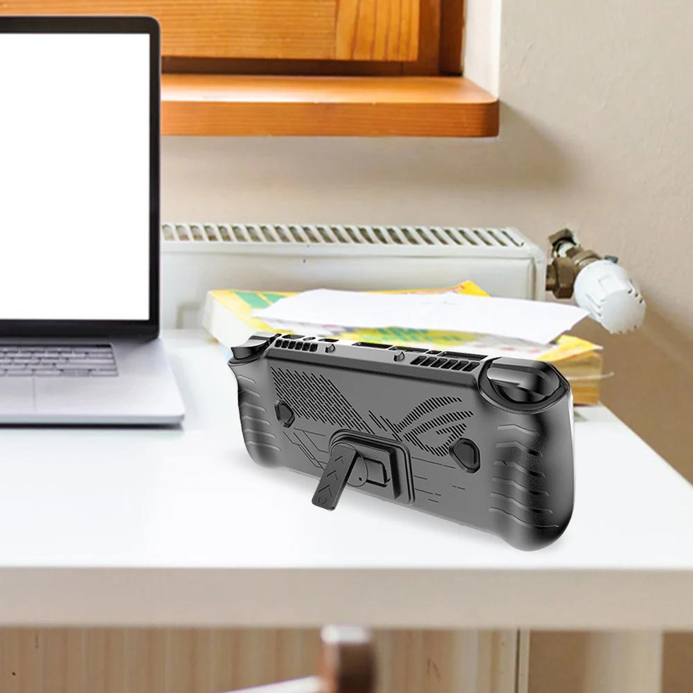 For Asus ROG Ally X TPU Protective Skin Case Shockproof with Stand Drop-proof Anti-Scratch All-round Protection Game Accessories