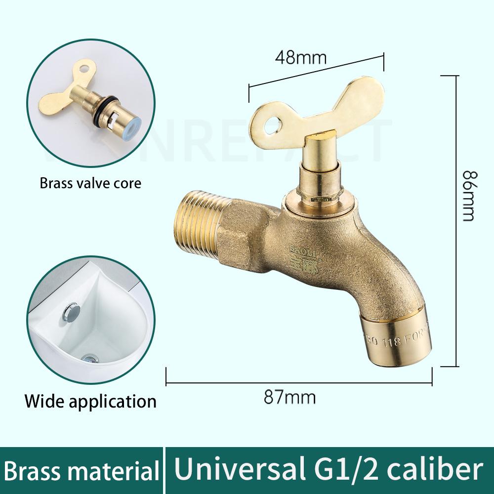 Brass Anti-Theft Faucet Garden Outdoor Faucet Bathroom Wall Mounted Faucet Water Saving Stainless Steel Faucet Durable With Key