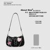 Niche Fashion Love Butterfly Brooch Armpit Bag Female Y2K Hottie Locomotive Baguette Bag Female