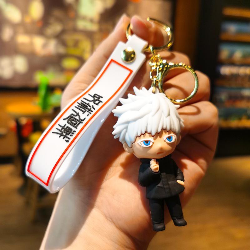 Jujutsu Kaisen Cartoon Schlüsselanhänger: Süßer Figurenanhänger, Taschenanhänger, Rucksackzubehör, Festivalgeschenk.