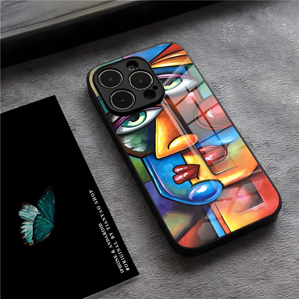 Picasso Abstract Art Painting Phone Case For IPhone 17 Pro Max 15 Pro 16 14 Plus 12 13 Mini 11 Pro Shockproof Glass Cover