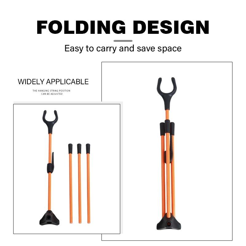 Archery Folding Recurve Bow Stand Bow Storage Hunting Shooting Bow and Arrow Portable Takedown Fiberglass Bracket Equipment 5