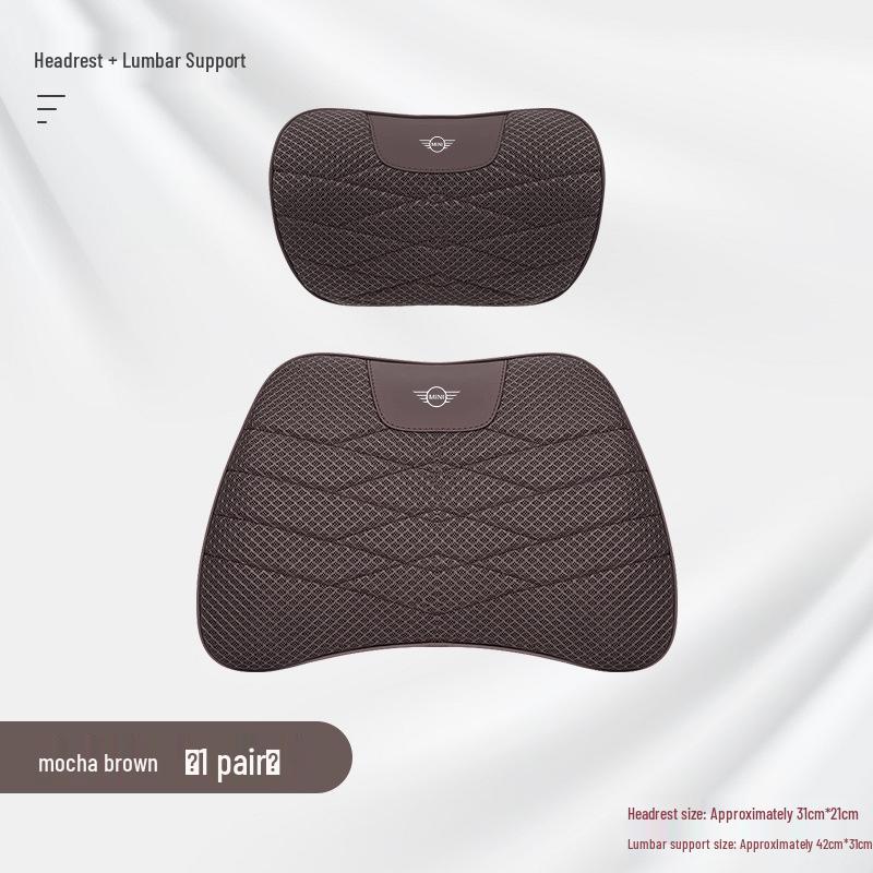 Compatible BMW MINI F56/F55 Headrest Neck Pillow & Lumbar Cushion