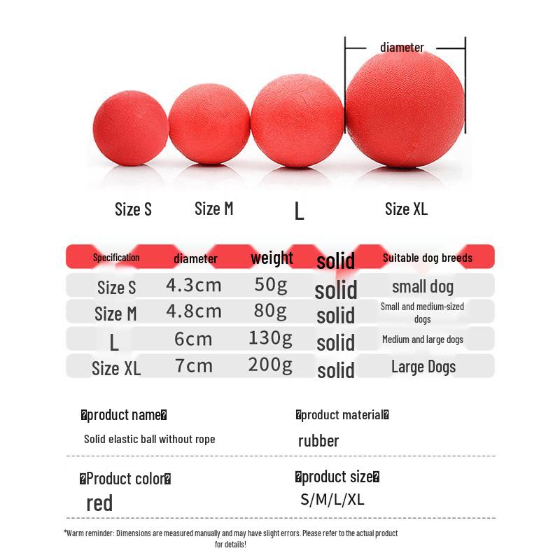 Dog Training Solid Rubber Ball
