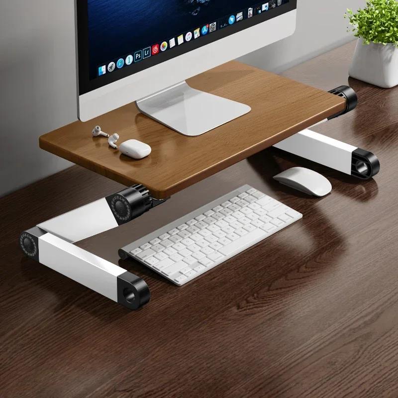 

Oatsbasf Portable Solid Wood Macbook Stand Laptop Booster Holder for Desk Vertical Height Adjustable Notebook Projector Bracket