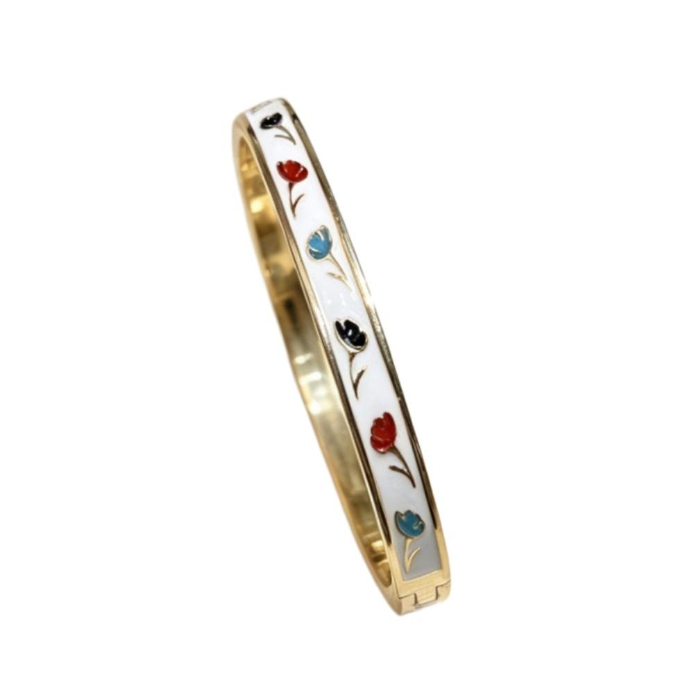 Colorful Vintage Cloisonne Bangle Traditional Women's Hand Bracelet Jewelry Gifts
