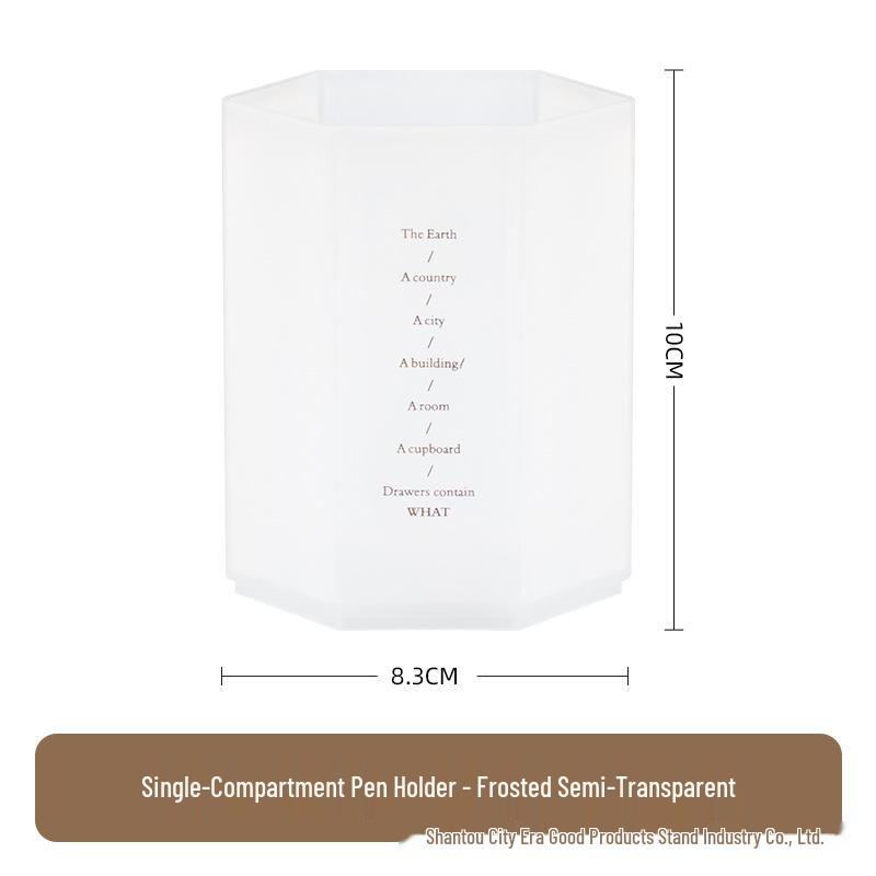 Creative Hexagonal Pen Holder - Large Capacity for Office or Student Desk