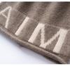Korean Single Letter Beanie for Women - Autumn/Winter Fashion, Versatile, Large Fit, Pull-On Knitted Slouchy Hat