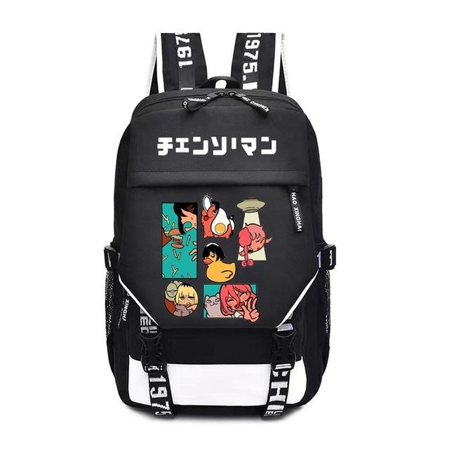 Animation, Chainsaw Man, Sac à dos, Sac de voyage d'extérieur, Cartable étudiant grande capacité.