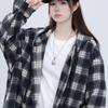 Unisex Plaid Hooded Shirt: Casual Spring/Autumn Loose-Fit Jacket