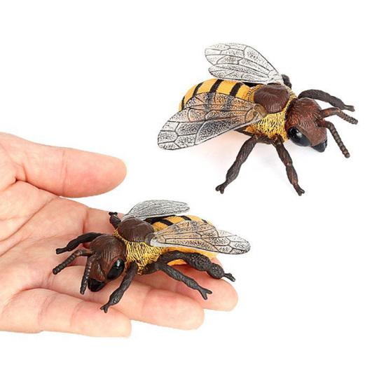 Bienenmodell Klare Textur Realistisches Lebendiges Aussehen PVC Miniatur Simulation Honigbiene Tierskulptur Heimdeko