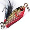 2.5cm 5g Metal Fishing Jig Lure Artificial Bait with Feather Hook Crankbait Lead Jigs Fishing Lures