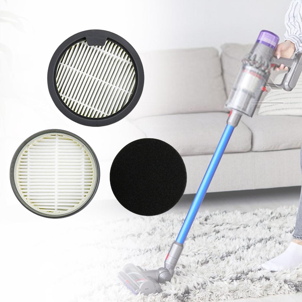 3Pieces Vacuum Cleaner Filter Vacuum Accessory Round Filter Easy Installation Filter Household Cleaning Supply for Home