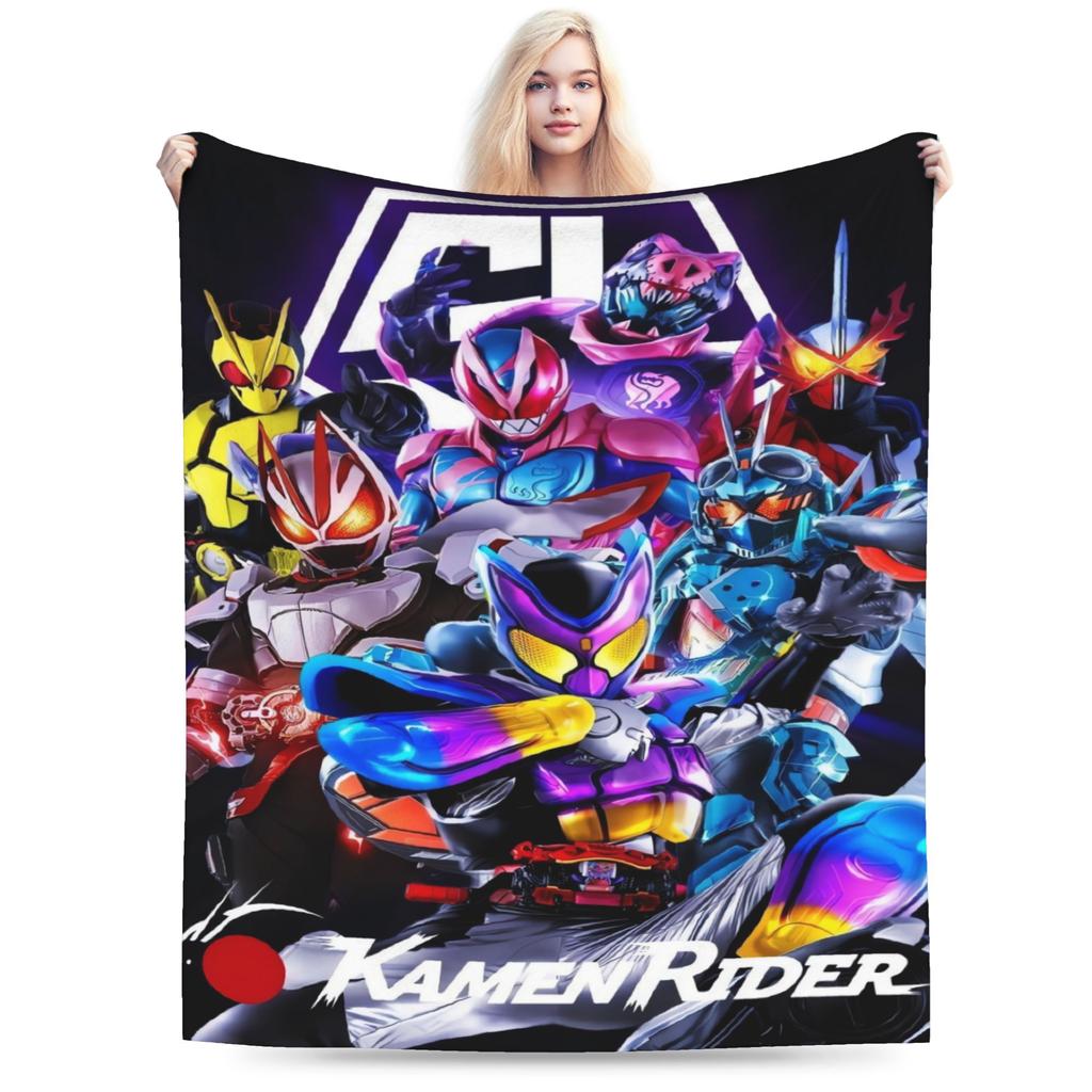 Reiwa Kamen Rider Plush Blanket Child Flannel Throw Blanket For Couch Bed Warm Soft Quality Bedspread Present