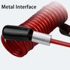 1.2m Safety Disc Brake Helmet Wire Bicycle Lock Rope Anti-theft Security Reminder Motorcycle Spring Cable 2025 NEW
