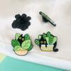 Japanese Cute Black Kitten Cartoon Brooch for Bags & Clothing