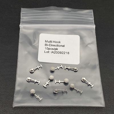 10pcs/pack Dental Orthodontic Lingual Button Lingual Attachments Multi-hook Monoblock Bondable Button Ortho Brackets