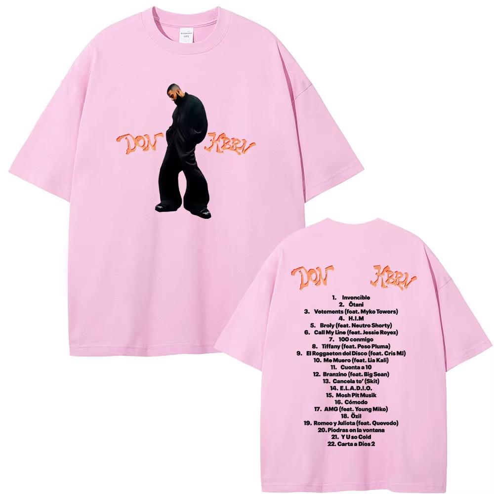 Rapper Eladio Carrion 2025 New Album DON KBRN Print Tshirt Summer Men Women Fashion Hip Hop Oversized T-shirt Male Casual Tees