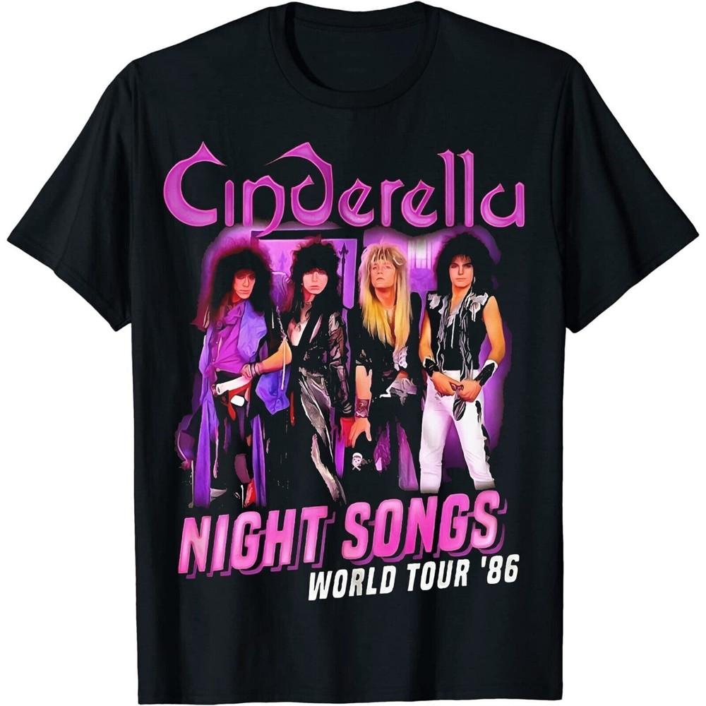 Cinderella Band Heavy Cotton Black Full Size Men Women Tee Shirt Unisex T-Shirt XXXL
