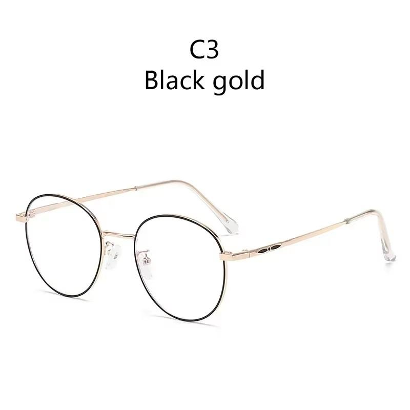 UV Protection Lightweight Comfortable Durable High Quality Retro Alloy Metal Round Shaped Lenses For Both Anti-Blue