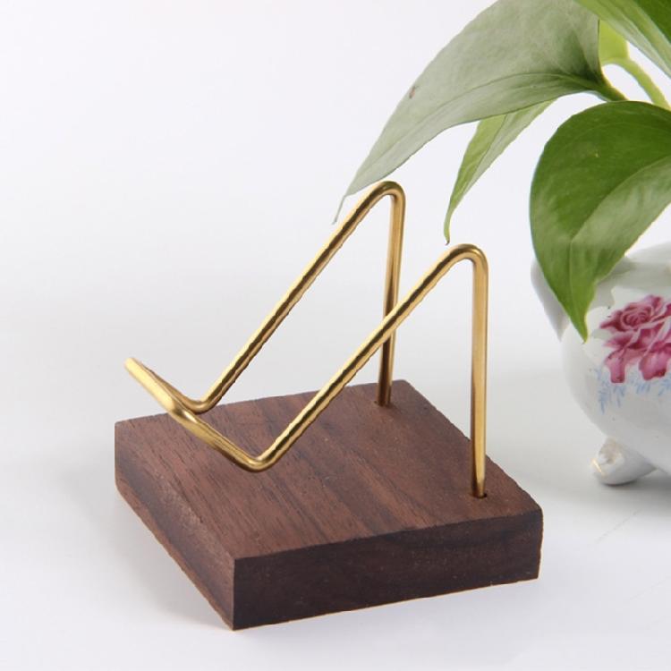 Walnut Crystal Display Holder Multifunction School Office Restaurant Tabletop