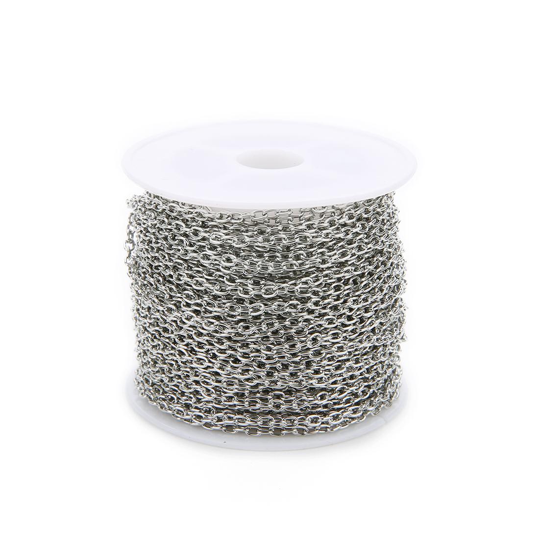 

High Quality 10 Yards/Roll Bulk Cross Chains Necklace Chain For Jewelry Making Findings DIY Necklace Bracelet Chain Materials 2x3mm 10Yards