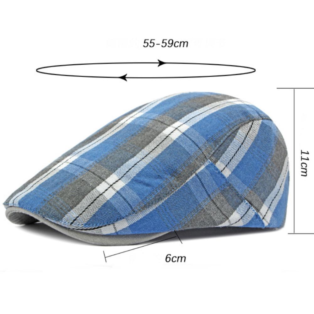 HT4637 Berets for Men Women Vintage Artist Painter Plaid Beret Hat Male Female Adjustable Ivy Flat Cap Spring Summer Beret Caps