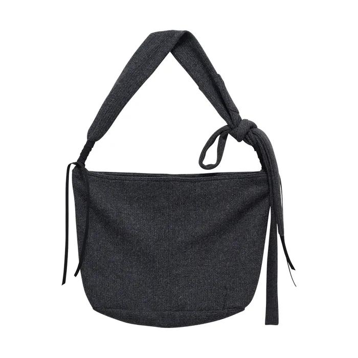 Rolling Knit Big Bag-Charcoal