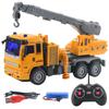 Children's Rechargeable Remote Control Excavator Bulldozer Toy with Lights