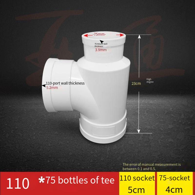 Durable Bottle Shaped Three Way Joint PVC Drain Accessory Standard Pipe Adapter Wearproof Y Shape Garden Water Pipe Connector