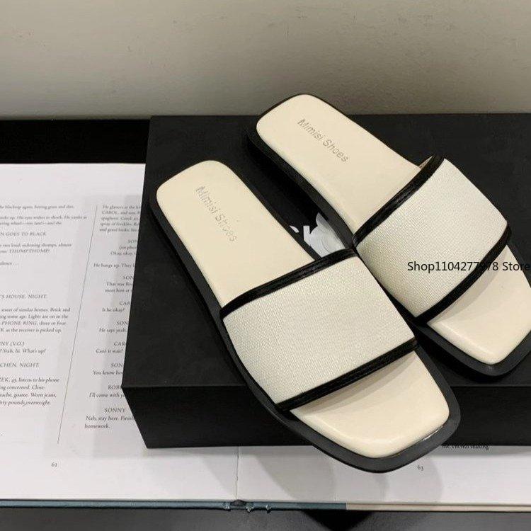 

Fashion 2025 Luxury Design Women s Summer Letter Flat Heel Slippers Outdoor Trendy Ladies Sandals Female Beach Slippers 35-40 35 белый