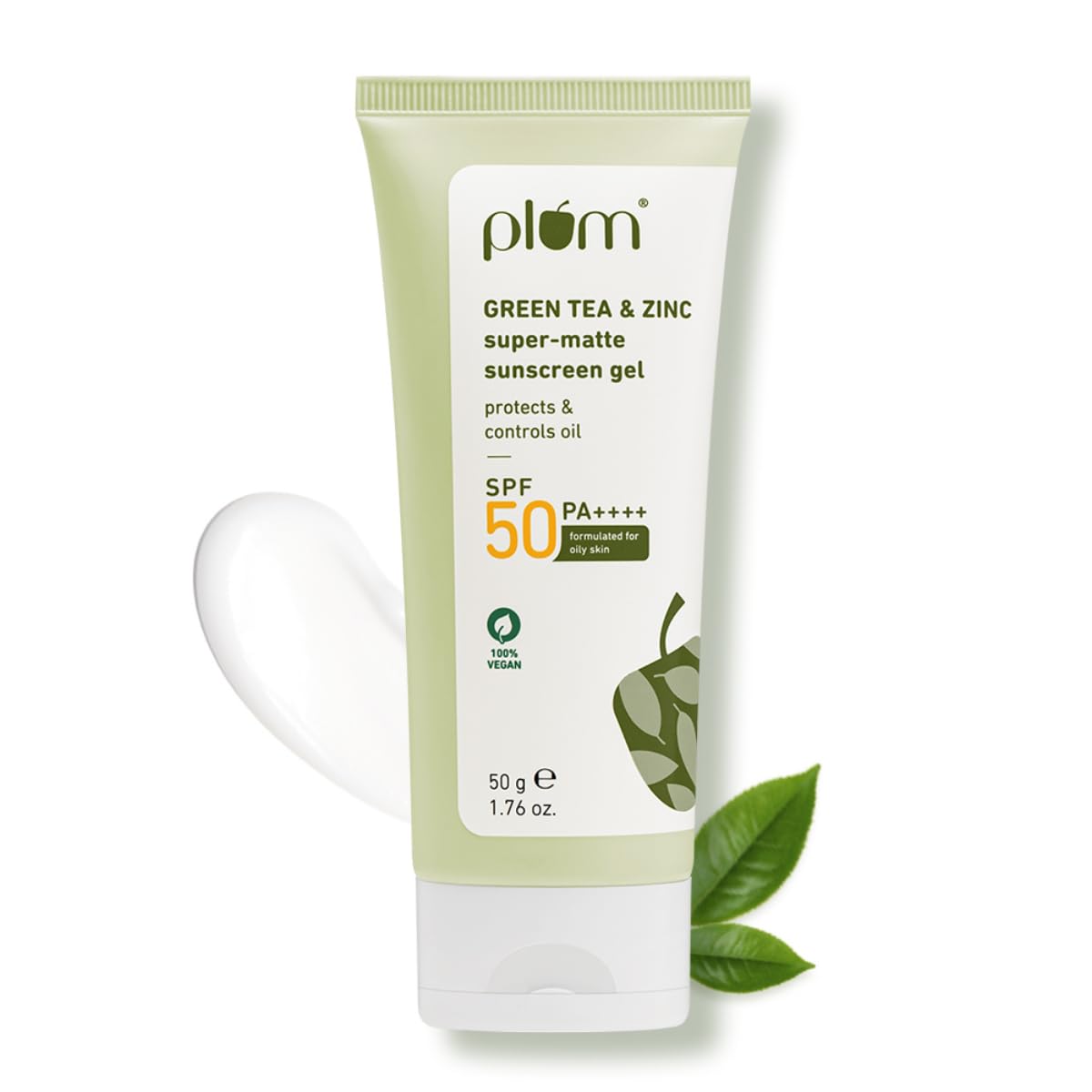 

Plum Green Tea & Zinc Super-Matte Gel Sunscreen SPF 50 PA++++ 50g Pack for Oily Skin Control
