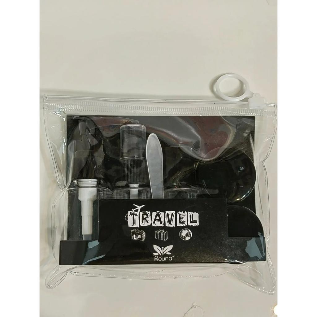 6 ks/sada Cestovní lahvičky Sprejová lahvička Prázdná lahvička na šampon Mini kelímek na pleťový krém Průhledná nádobka Cestovní nezbytnosti