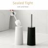 Splash Protection Toilet Bowl Brush and Holder Stainless Steel Toilet Cleaning Brush  Restroom