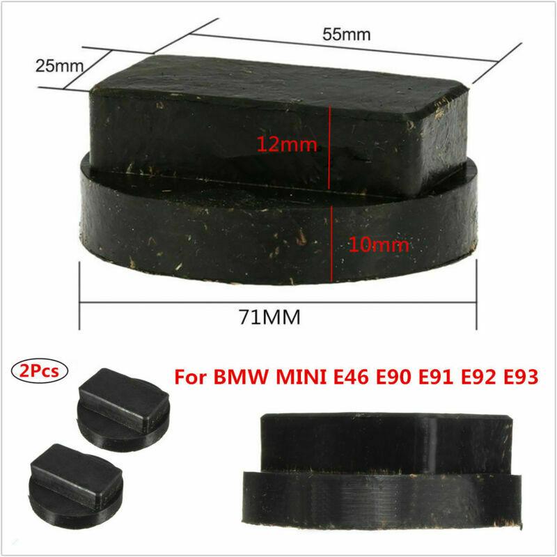 2x Rubber Jacking Pad Rubber Black for BMW 1/2/3/4/5/6/7Series Z4 I8/3 MINI R50